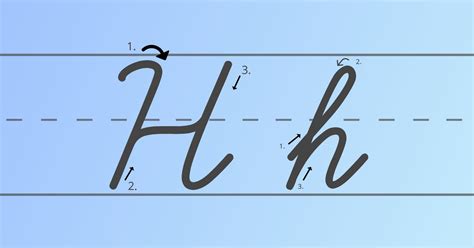 how to do h in cursive